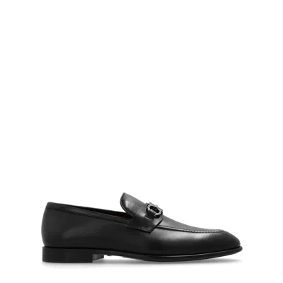 Ferragamo Calf Leather Loafers With Metal Bit Detail In White