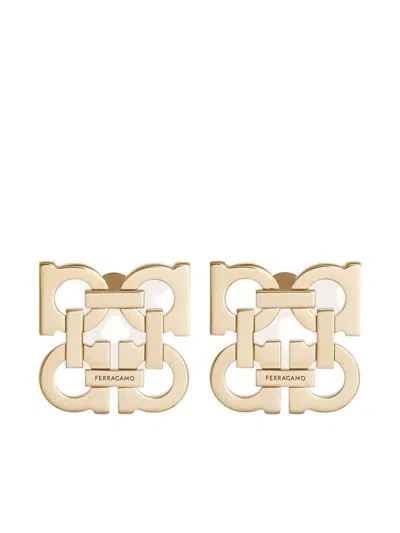 FERRAGAMO SALVATORE FERRAGAMO FOUR GANCINI CLIP ON EARRINGS ACCESSORIES