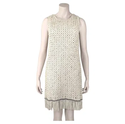 Pre-owned Ferragamo Salvatore  From Cruise 2013 Collection Runway Braiding Dress In Sand
