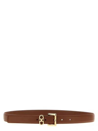 Ferragamo Salvatore  'gancini' Belt In Brown