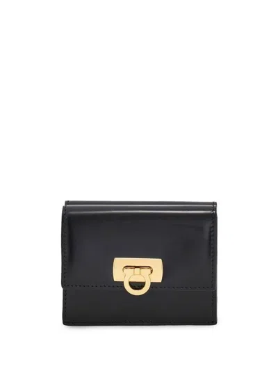 FERRAGAMO SALVATORE FERRAGAMO GANCINI BI-FOLD WALLET WITH COIN POCKET ACCESSORIES