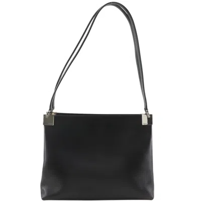 Pre-owned Ferragamo Salvatore  Gancini Black Leather Tote Bag ()