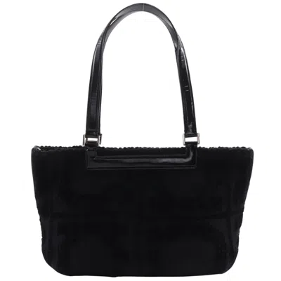 Pre-owned Ferragamo Salvatore  Gancini Black Wool Tote Bag ()