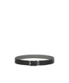 Ferragamo Reversible Leather Buckled Belt In Black