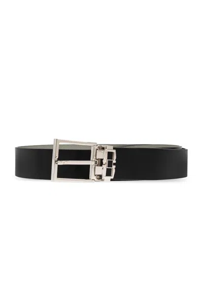 Ferragamo Salvatore  Gancini Buckled Reversible Belt In Multi