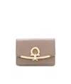Ferragamo Salvatore  Gancini Card Case In Gray