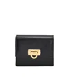 Ferragamo Gancini Clasp Wanda French Folding Wallet In Black