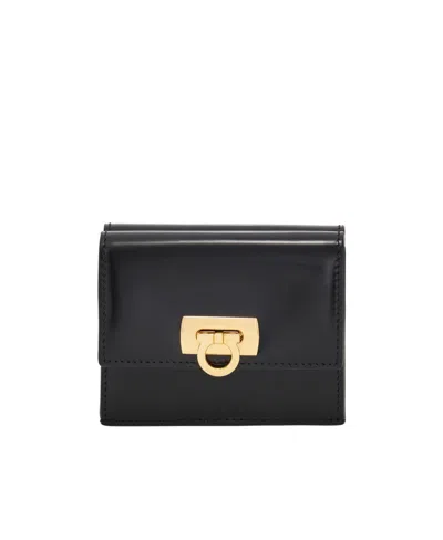 FERRAGAMO SALVATORE FERRAGAMO GANCINI CLASP COMPACT WALLET