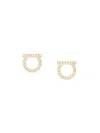 Ferragamo Salvatore  Gancini Crystals Earrings - L Accessories In Grey