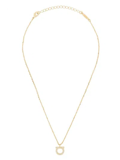 Ferragamo Salvatore  Gancini Crystals Necklace - L Accessories