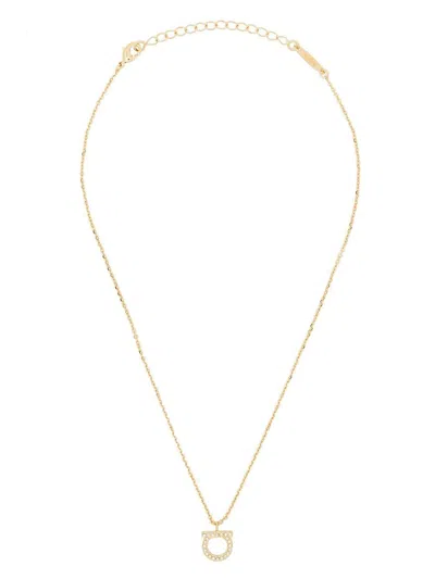FERRAGAMO SALVATORE FERRAGAMO GANCINI CRYSTALS NECKLACE - L ACCESSORIES