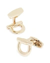 Ferragamo Gancini Cufflinks In Gem Ottone Dorato