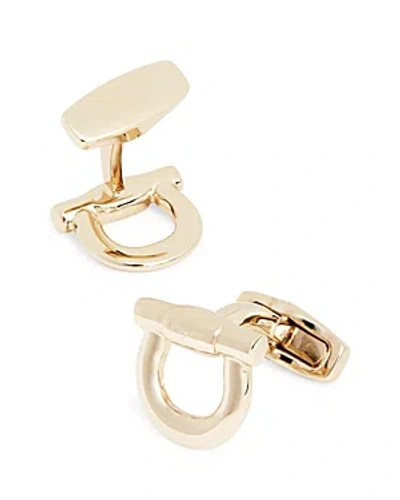 Ferragamo Salvatore  Gancini Cufflinks In Gem Ottone Dorato