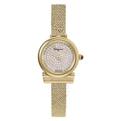 Ferragamo Salvatore  Gancini Diamond Quartz Ladies Watch Sfuy00322 In Gold