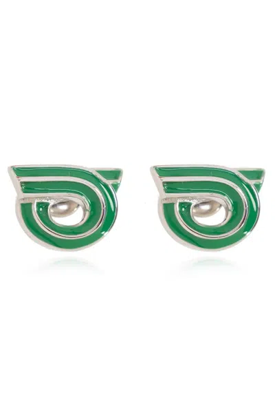Ferragamo Salvatore  Gancini Earrings In Green