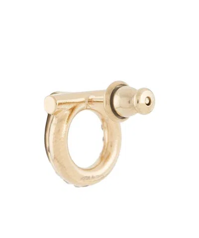 Ferragamo Salvatore  Gancini Embellished Earrings In Yellow