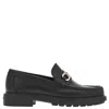 Ferragamo Salvatore  Gancini Embellished Loafers In Black