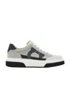 Ferragamo Leather Cassina Sneakers Multicolor Sole Contrasting In White