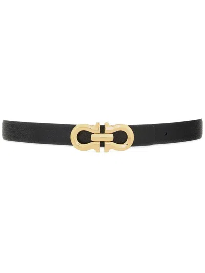 FERRAGAMO SALVATORE FERRAGAMO GANCINI LEATHER BELT