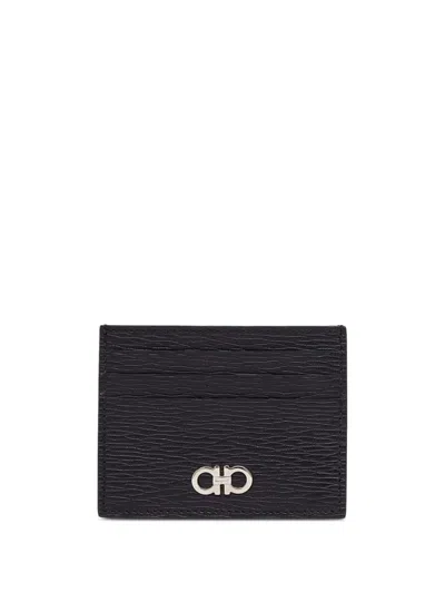 FERRAGAMO SALVATORE FERRAGAMO GANCINI LEATHER CARD CASE