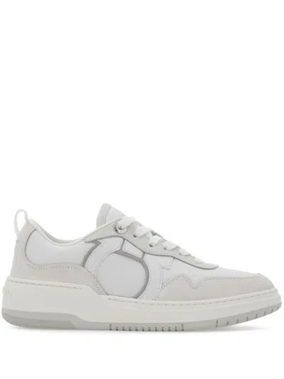 FERRAGAMO SALVATORE FERRAGAMO GANCINI LEATHER SNEAKERS