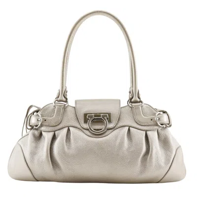 Pre-owned Ferragamo Salvatore  Gancini Leather Tote Bag ()