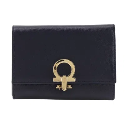 Pre-owned Ferragamo Salvatore  Gancini Leather Wallet (tri-fold) ()