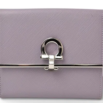 Pre-owned Ferragamo Salvatore  Gancini Leather Wallet (tri-fold) ()