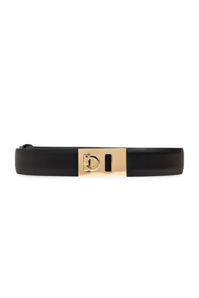 Ferragamo Salvatore  Gancini Logo In Black