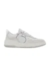 Ferragamo Women Gancini Leather Sneakers In White