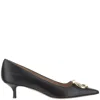 Ferragamo Lara Leather Pumps With Maxi Gancini Buckle In Black