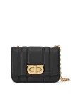 Ferragamo Gancini Twist-lock Crossbody Bag In Black