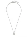 Ferragamo Gancini Crystals Necklace In Silver