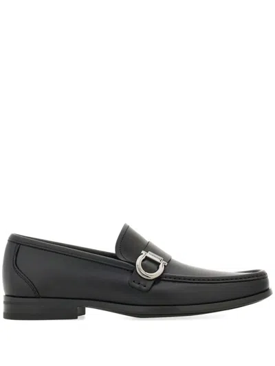 Ferragamo Salvatore  Gancini Ornament Caspian Leather Loafers Shoes