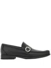 Ferragamo Salvatore  Gancini Ornament Caspian Leather Loafers Shoes
