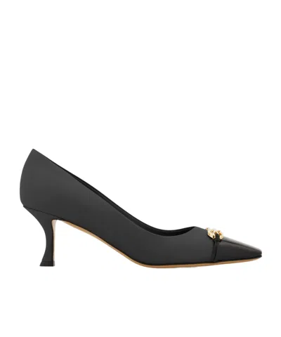 Ferragamo Gancini Ornament Pump In Black
