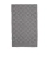 Ferragamo Salvatore  Gancini-pattern Fringed-edge Scarf In Gray