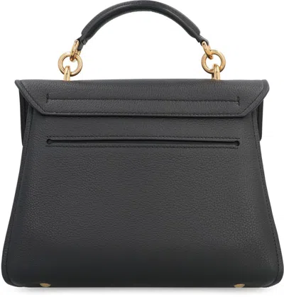 Ferragamo Salvatore  Gancini Pebbled Leather Handbag