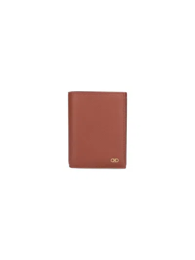 Ferragamo Gancini Wallet In Brown
