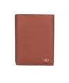 Ferragamo Bi-fold Wallet Gancini In Brown