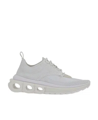 FERRAGAMO SALVATORE FERRAGAMO GANCINI PLAQUE LACE-UP SNEAKERS