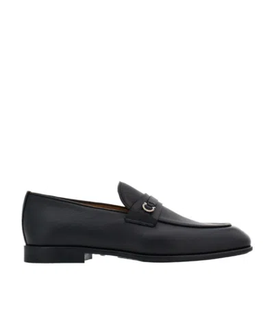 FERRAGAMO SALVATORE FERRAGAMO GANCINI PLAQUE SLIP-ON LOAFERS