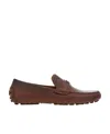 Ferragamo Gancini-ornament Driver Loafers In Brown