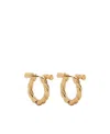 Ferragamo Salvatore  Gancini Plaque T-bar Earrings In Yellow