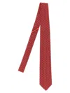 Ferragamo Gancini Pois Print Tie In Red