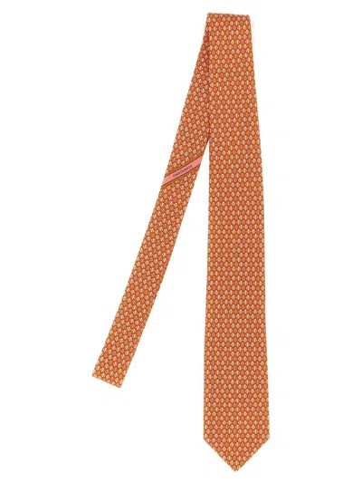 FERRAGAMO SALVATORE FERRAGAMO GANCINI POLKA DOT PRINT TIE