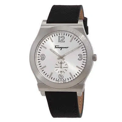 Pre-owned Ferragamo Salvatore  Gancini Quartz Silver Dial Men's Watch Sfml00122