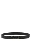 Ferragamo Reversible And Adjustable Double Gancini Belt In Black