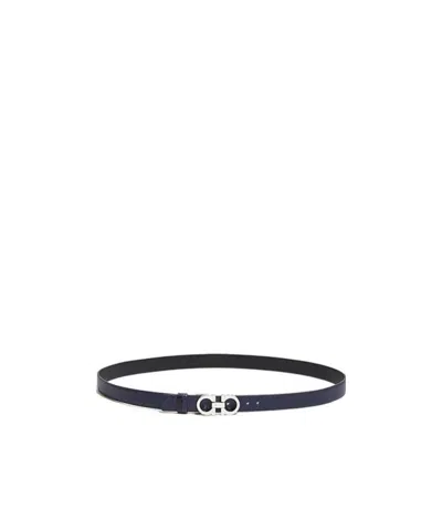 Ferragamo Salvatore  Gancini Reversible Belt In Black