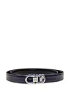 Ferragamo Reversible Gancini Belt In Blue